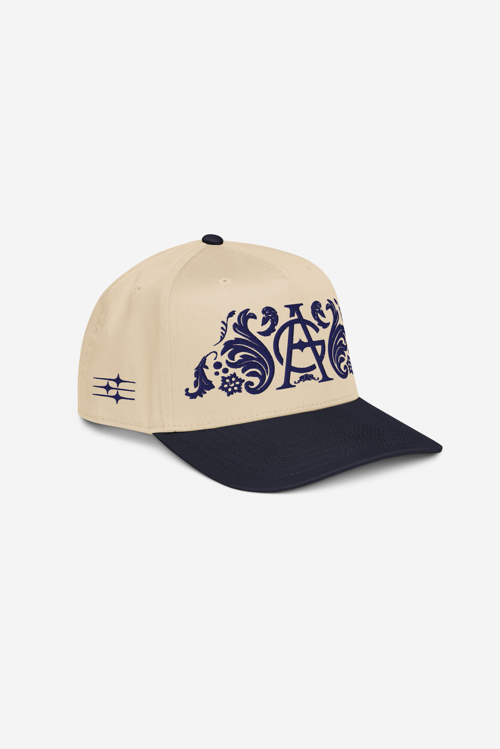 GODALON3 - IN THE GARDEN OF PEACE - 5 panel cap (Cream/Navy)