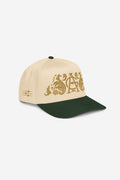 GODALON3 - IN THE GARDEN OF PEACE - 5 panel cap (Cream/Green)