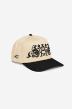 GODALON3 - IN THE GARDEN OF PEACE - 5 panel cap (Cream/Black)