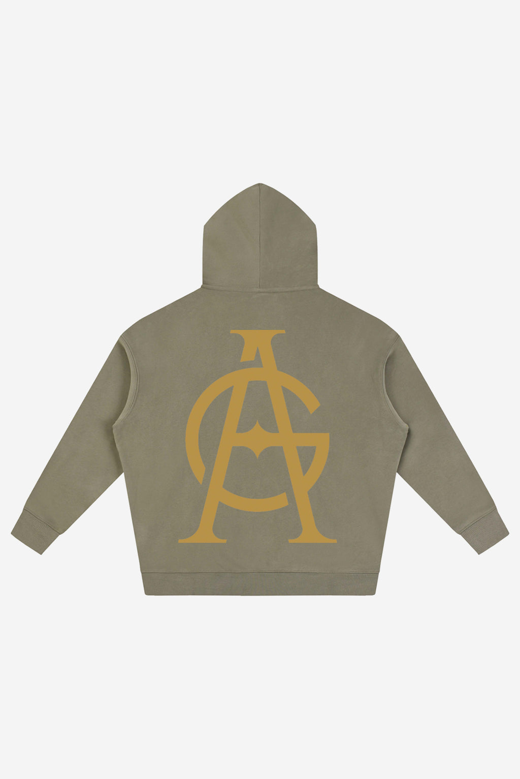 GODALON3 - Snow Wash Fleece Oversize Hoodie (Olive Green)
