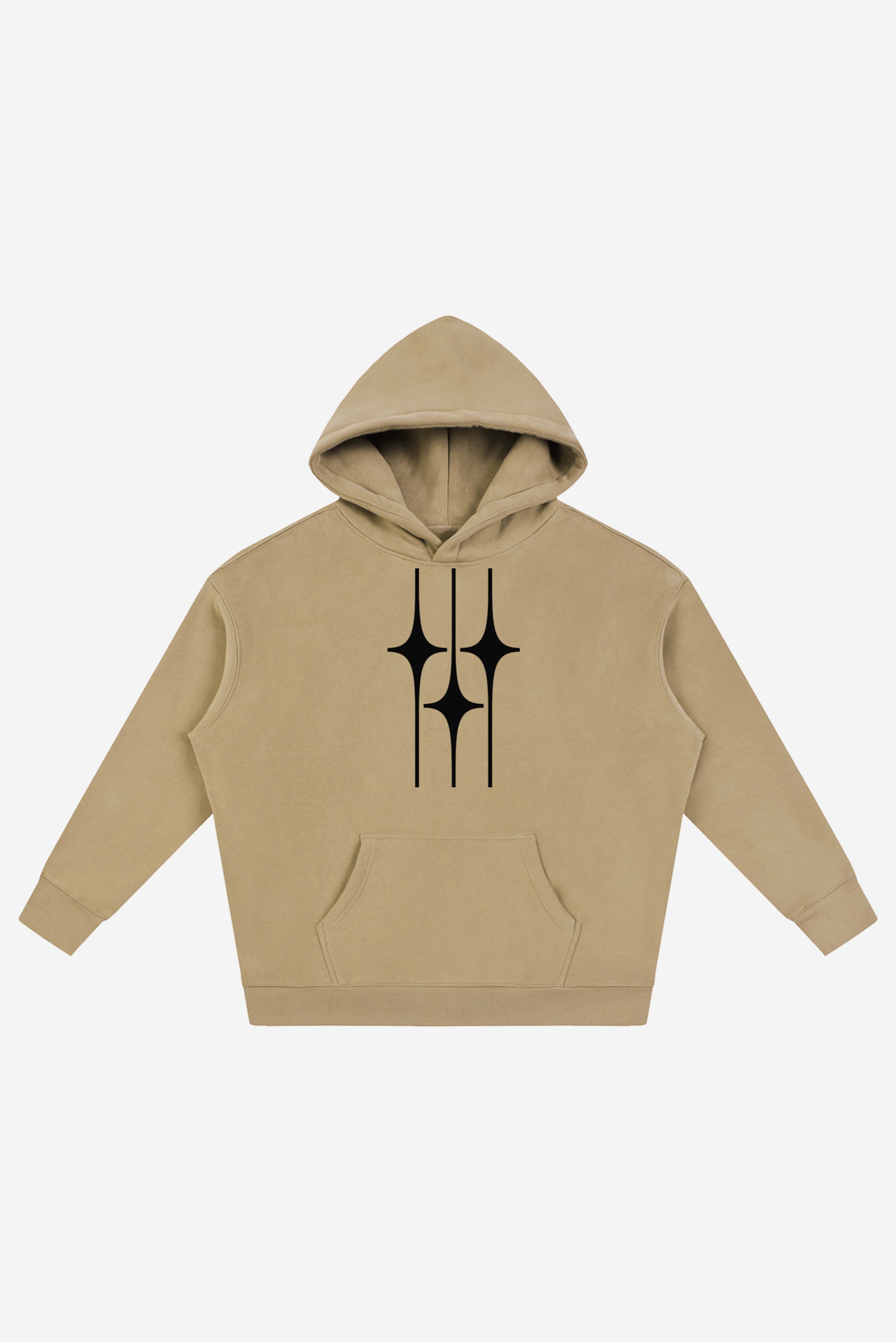 GODALON3 - Snow Wash Fleece Oversize Hoodie (Khaki)
