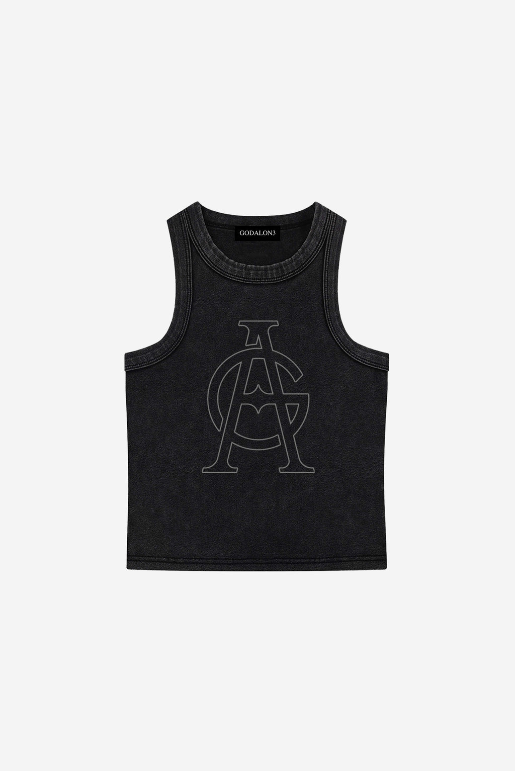 GODALON3 - Women's Snow Washed Tank Top (Black)