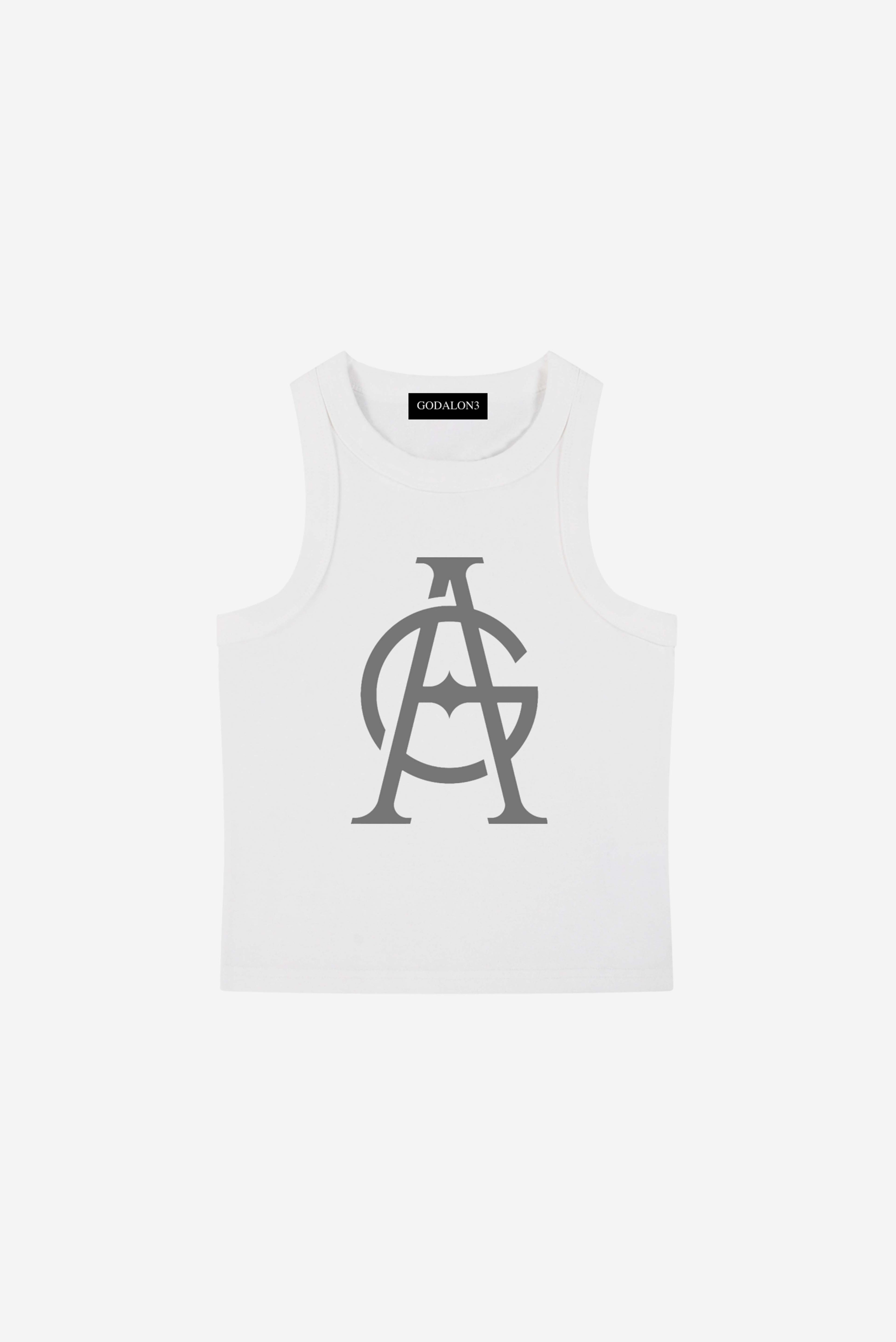 GODALON3 - Women's Snow Washed Tank Top (White)