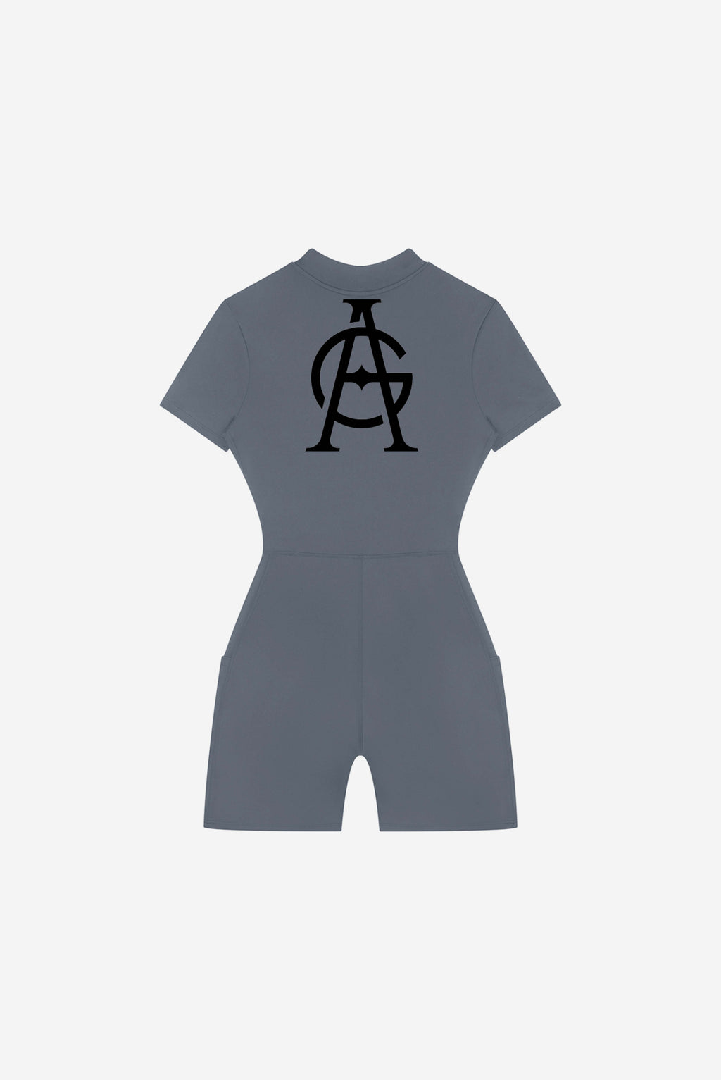 GODALON3 - Quarter-Zip Short Sleeve Romper (Dead Sea)