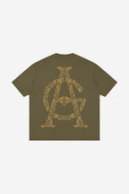 GODALON3 - Paradise - Loose Drop Shoulder T-Shirt (Moss Green)