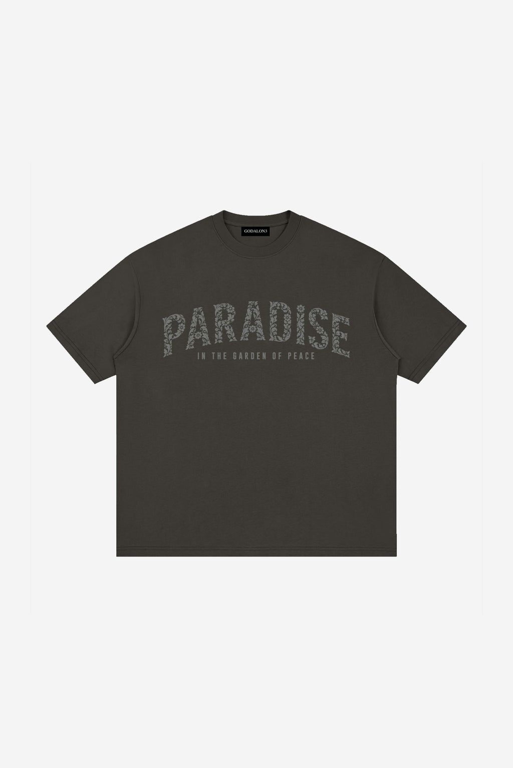 GODALON3 - Paradise - Loose Drop Shoulder T-Shirt (Ash Grey)