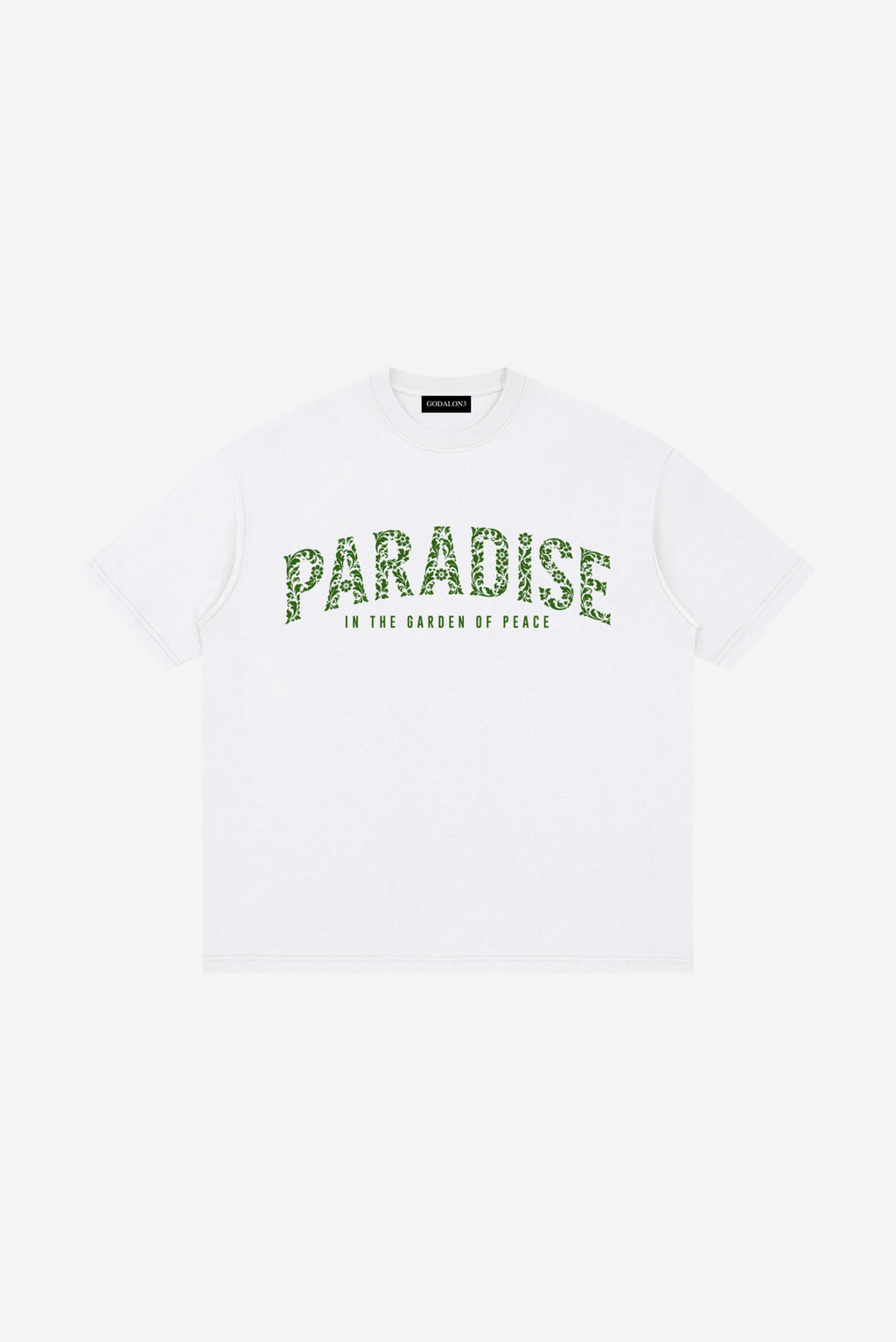 GODALON3 - Paradise - Loose Drop Shoulder T-Shirt (White)