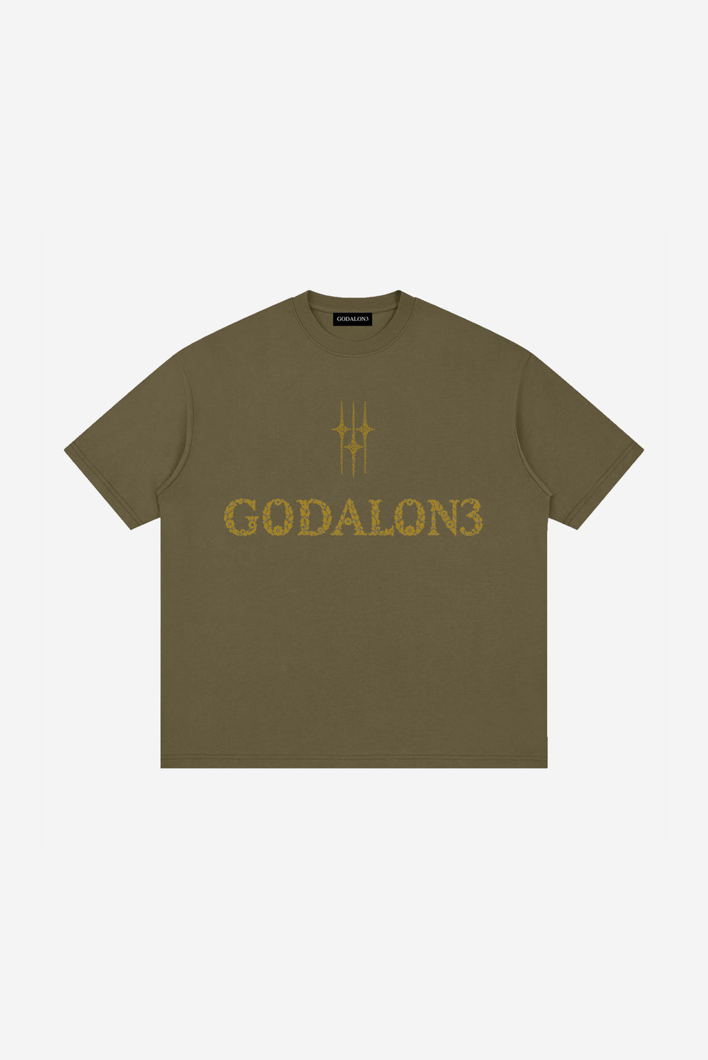 GODALON3 - Paradise Essential - Loose Drop Shoulder T-Shirt (Moss Green)