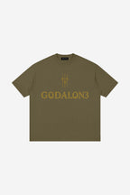 GODALON3 - Paradise Essential - Loose Drop Shoulder T-Shirt (Moss Green)