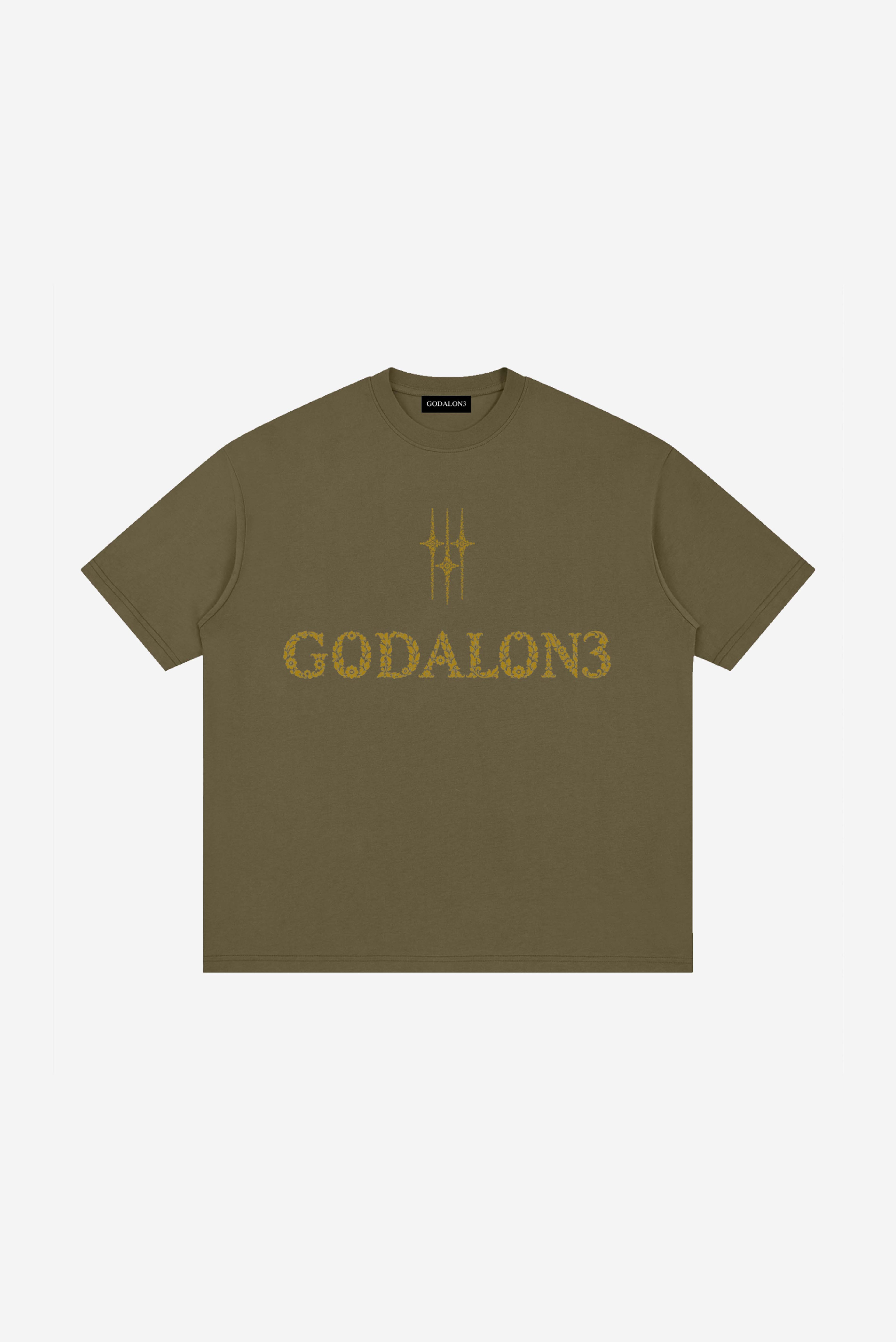 GODALON3 - Paradise Essential - Loose Drop Shoulder T-Shirt (Moss Green)