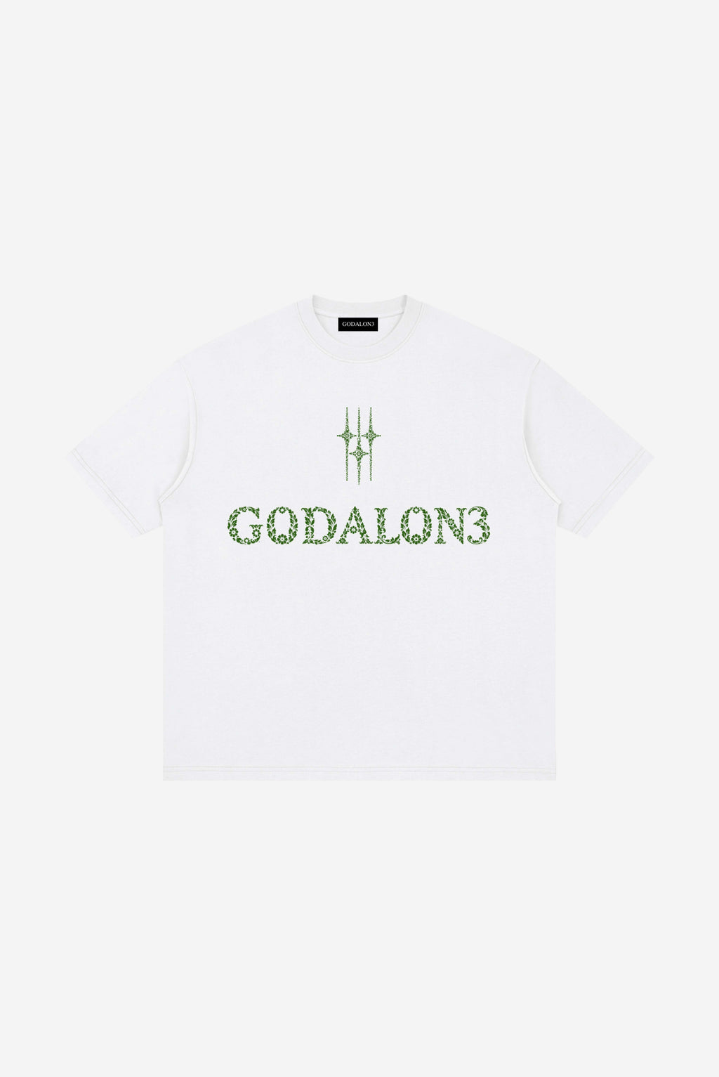 GODALON3 - Paradise Essential - Loose Drop Shoulder T-Shirt (White)