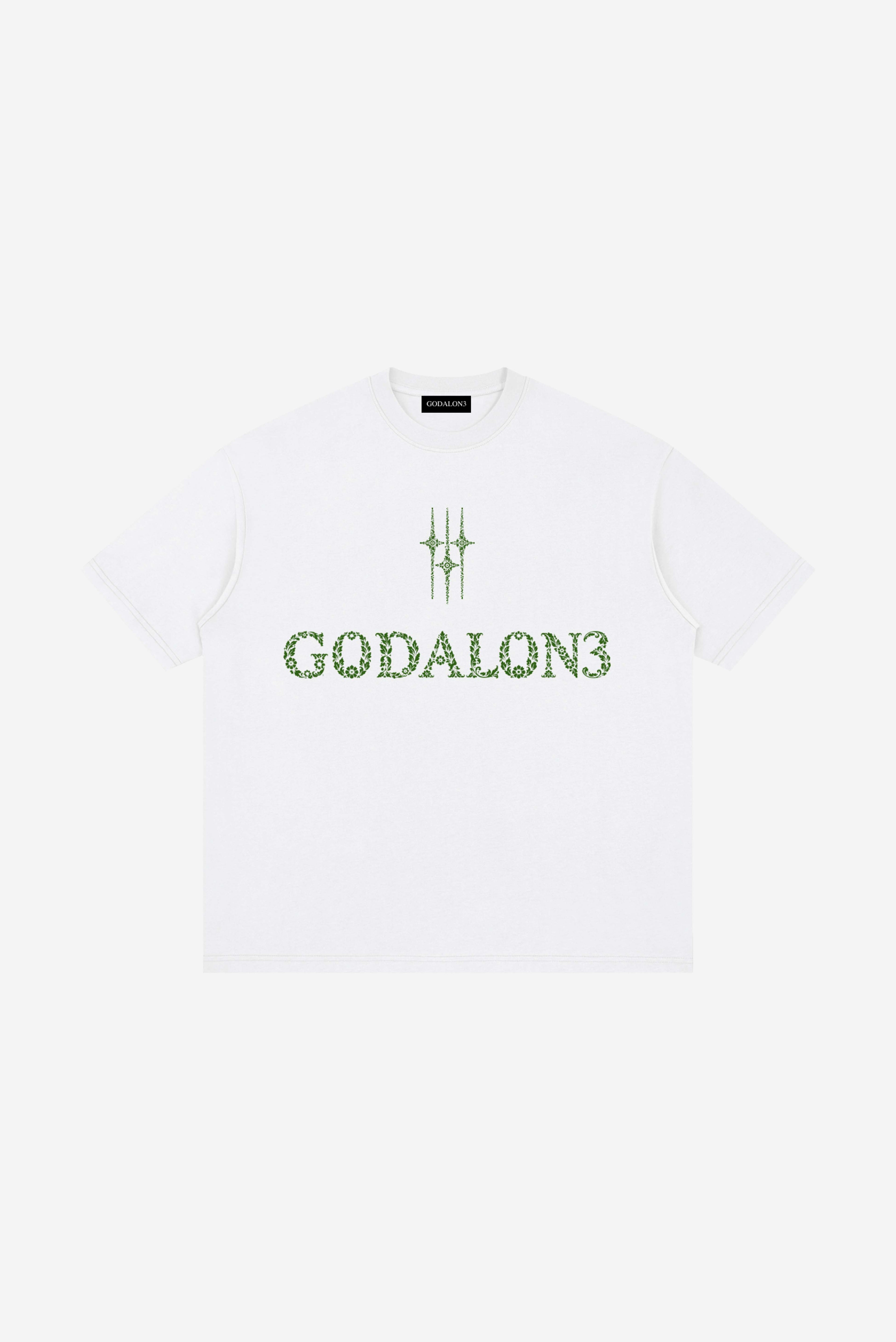 GODALON3 - Paradise Essential - Loose Drop Shoulder T-Shirt (White)