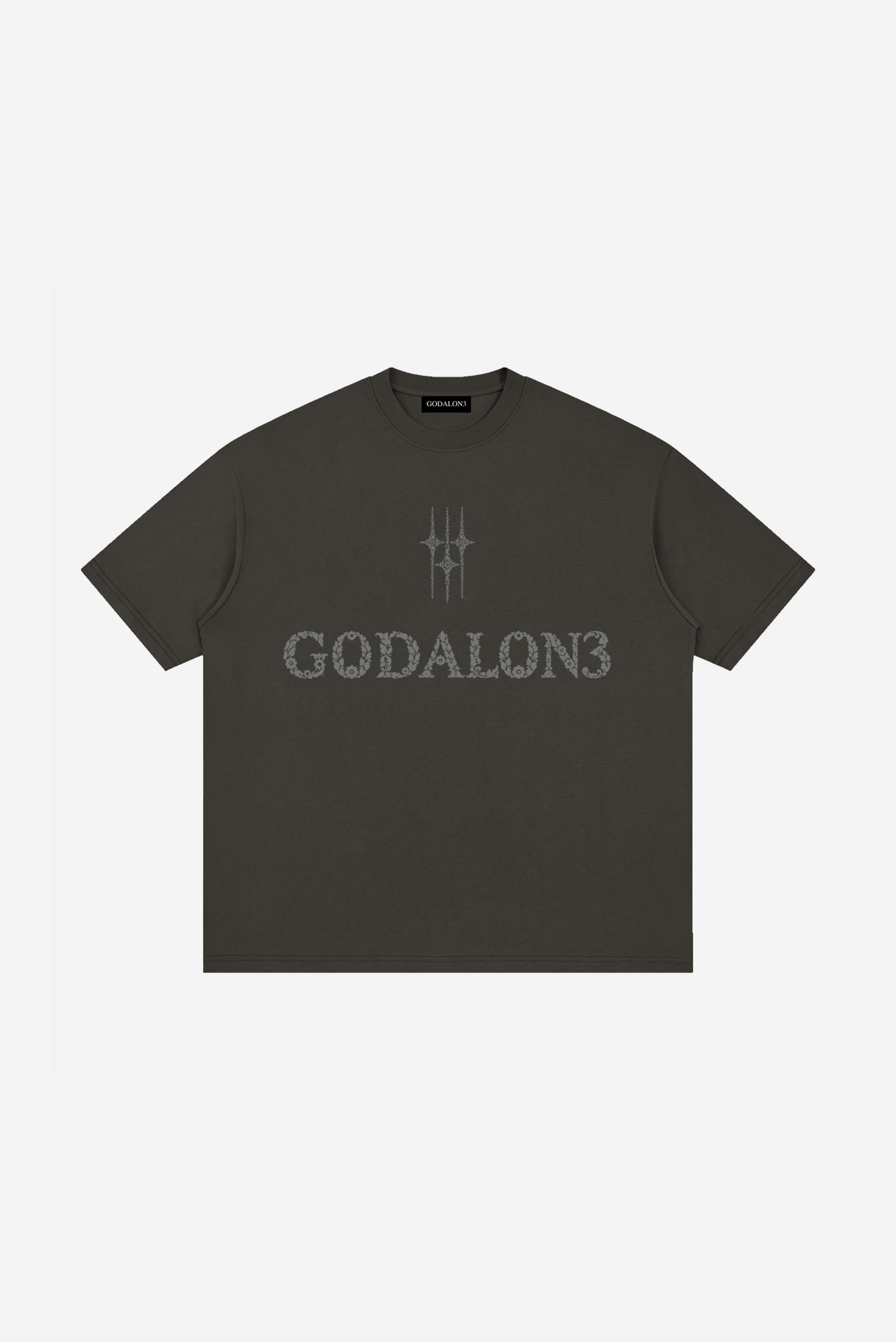 GODALON3 - Paradise Essential - Loose Drop Shoulder T-Shirt (Ash Grey)