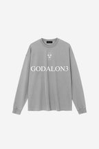 GODALON3 - Vintage Washed Long Sleeve T-Shirt (Acid-Grey)