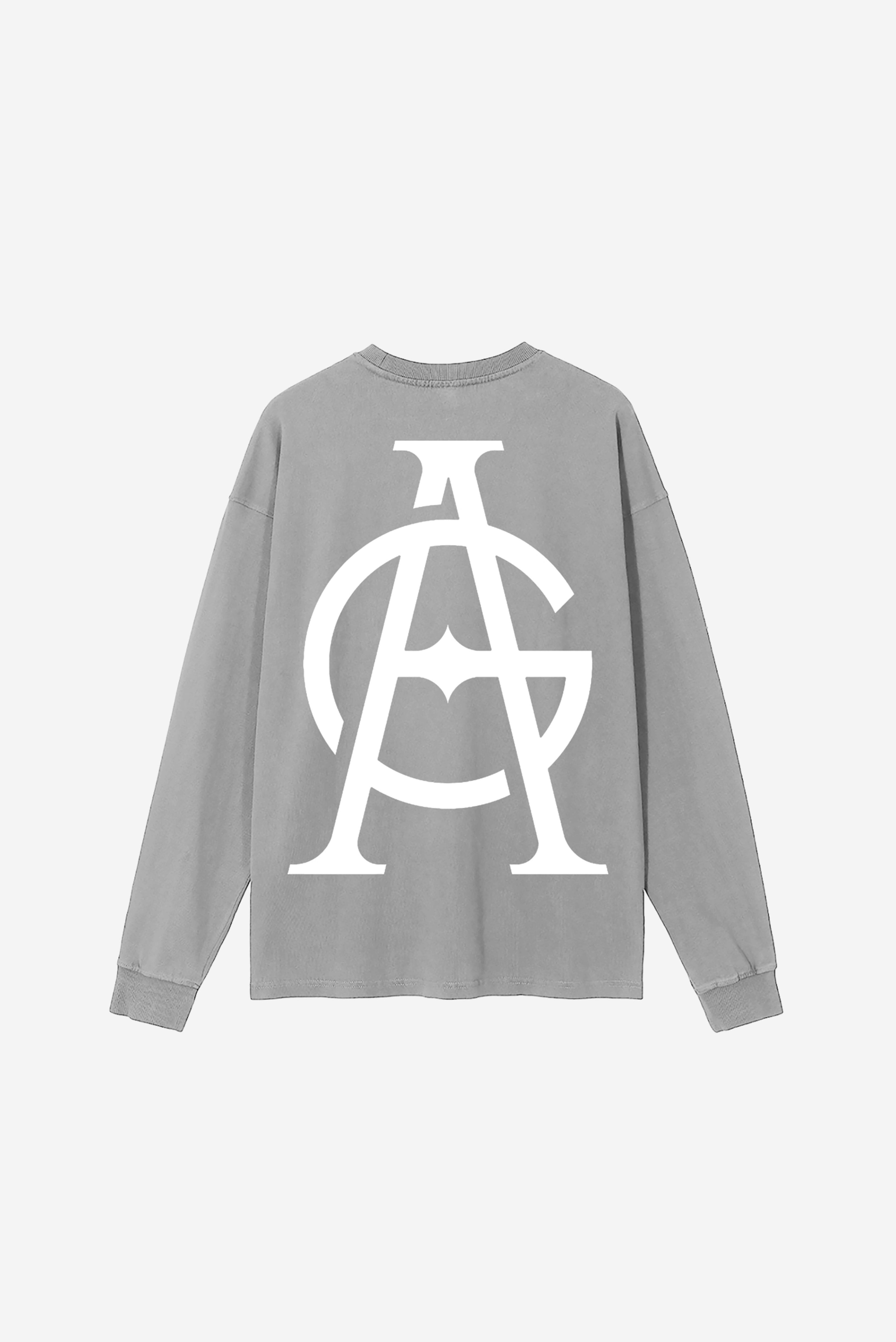 GODALON3 - Vintage Washed Long Sleeve T-Shirt (Acid-Grey)