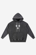 GODALON3 - Snow Wash Fleece Oversize Hoodie (Stone Black)
