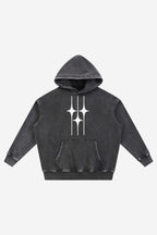 GODALON3 - Snow Wash Fleece Oversize Hoodie (Stone Black)