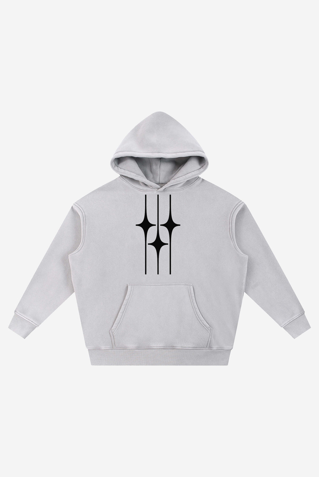 GODALON3 - Snow Wash Fleece Oversize Hoodie (Stone Grey)