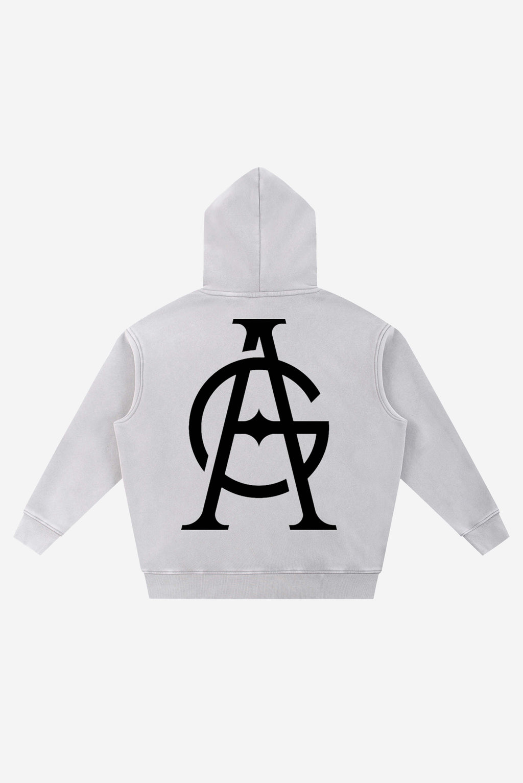 GODALON3 - Snow Wash Fleece Oversize Hoodie (Stone Grey)